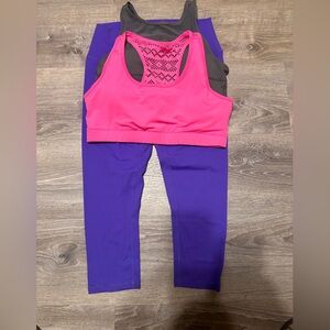 Zyia active workout bras and capris